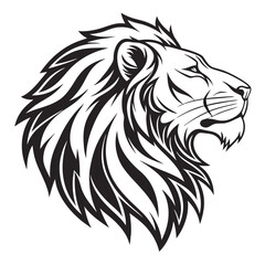 Lion head logo icon, lion face vector Illustration, on a isolated background, EPS