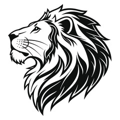 Lion head logo icon, lion face vector Illustration, on a isolated background, EPS