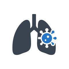 Lung Virus Icon