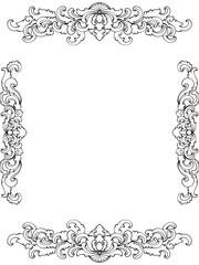 frame with floral ornament