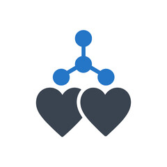 Obraz premium Hormone Heart Connection Icon