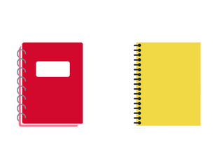 blank red and yellow notebook 