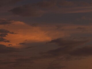 Dramatic storm sky at sunset
