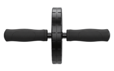 Black ab roller wheel for fitness