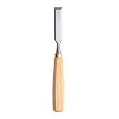 Woodworking chisel with wooden handle