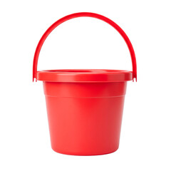 Red plastic bucket or sand pail