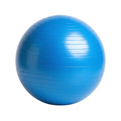 Blue inflatable exercise or stability ball