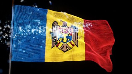 Digital rendition of a Moldovan flag