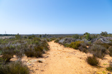 Landscape of the Bokkeveld Plateau near Nieuwoudtville in the Northern Cape of South Africa