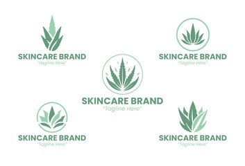 5 Skincare Logo Set Beauty Cosmetic Brand Design