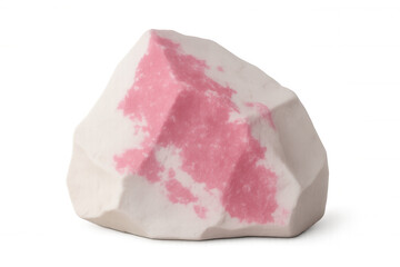Rock candy with pink coloring creating a visually appealing treat, isolated on a transparent background