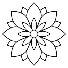 Cosmic Flower Mandala Vector Art