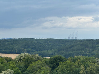 Cooling Towers in Forest Landscape