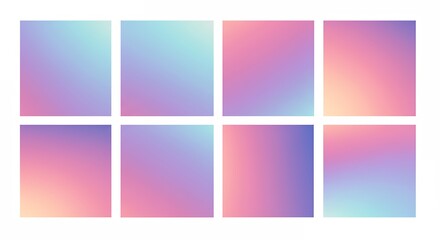 Fototapeta premium Pastel gradient color squares