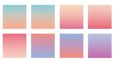 Naklejka premium Pastel gradient backgrounds collection