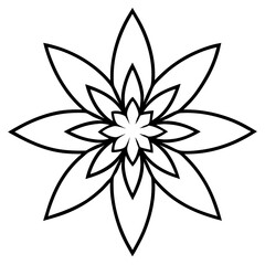 Mandala Canna Flower Art Vector