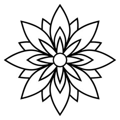 Mandala Canna Flower Art Vector