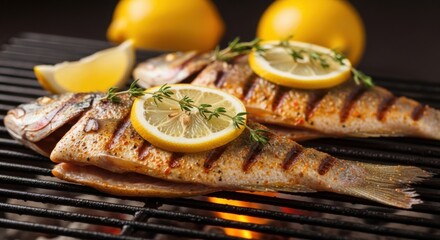 Grilled dorado with lemons and herbs offering an exquisite culinary treat