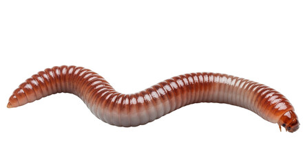 Lumbricus terrestris on a transparent isolated background. png


