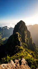 Mountain Peak Sunrise Viewpoint Landscape