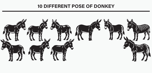 Sturdy Donkey Silhouette