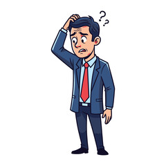 The Uncertain Mind: A visual representation of confusion and dilemma, capturing the moment of doubt and the struggle to find answers.