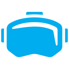 VR headset blue icon
