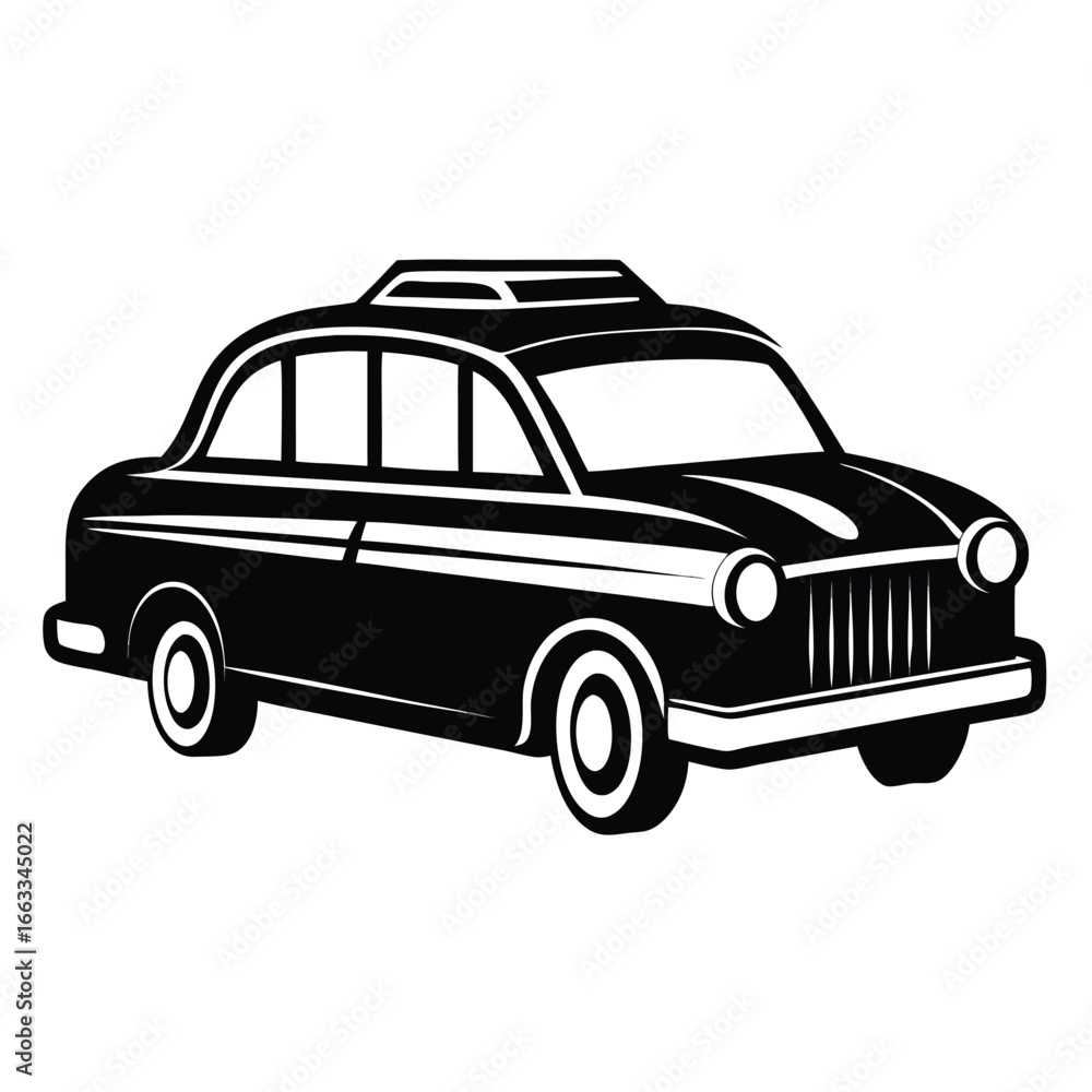 Poster isolated vector design of a unique sedan trunk.