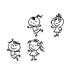 Happy kids doodle