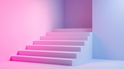 Obraz premium Minimal digital background with pastel gradient and soft light casting a serene glow.