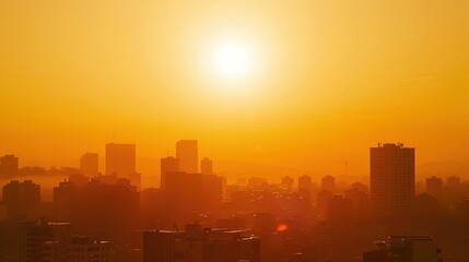 Obraz premium Surviving the Heatwave: Coping Strategies and Impact of High Temperature Weather on Urban Life