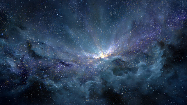  Young voyager midway across the universe amidst star clusters and nebulae (1)