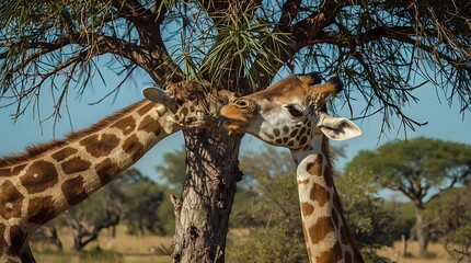giraffe in the savannah