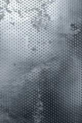Metallic Silver Abstract Halftone Background with Gritty Grunge Texture and Ample Copy Space for Editorial Content