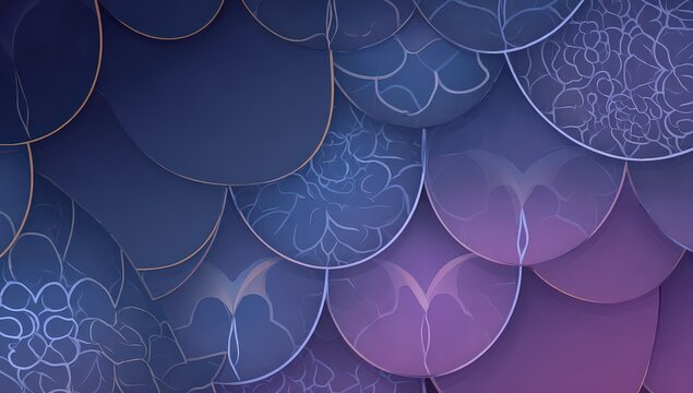 Abstract Blue And Purple Shapes Background Design