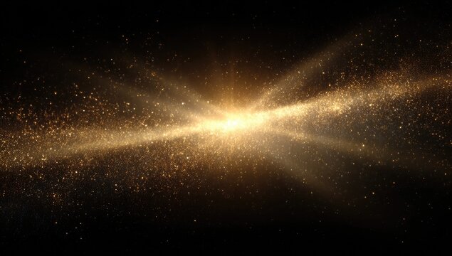 Abstract cosmic gold explosion