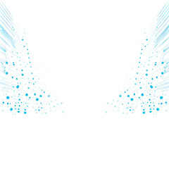 Pair of light-blue, detailed wings