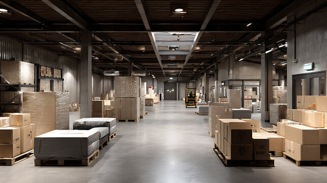  Receiving area of a warehouse with packages ready to be dispatched (1)