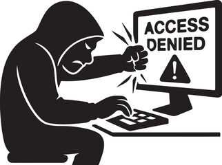 A hacker is hacking a computer.  একজন হ্যাকার কম্পিউটার দিয়ে হ্যাক করছে।