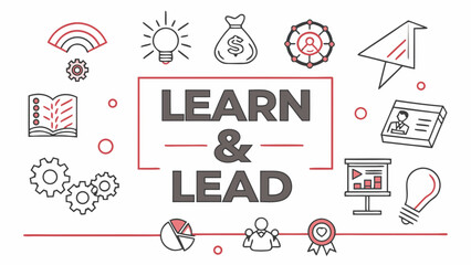 Learn Lead Text with BusinessRelated Icons.