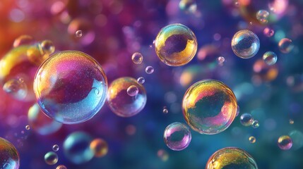 虹色のシャボン玉のイメージ