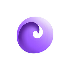 Purple Swirl Abstract Design: Elegant Circular Pattern