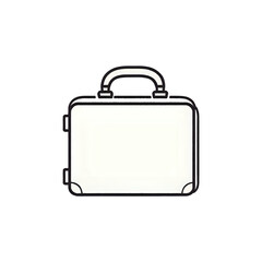 Professional Briefcase Illustration: Minimalist Business Accessory Design