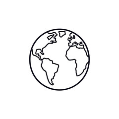 Global Connection: Simple World Map Icon for Website and App Design