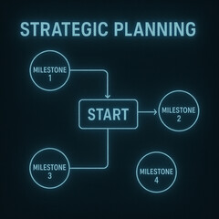 Strategic Planning Flowchart With Milestones
