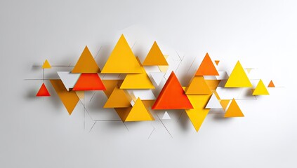 Abstract geometric composition of triangles