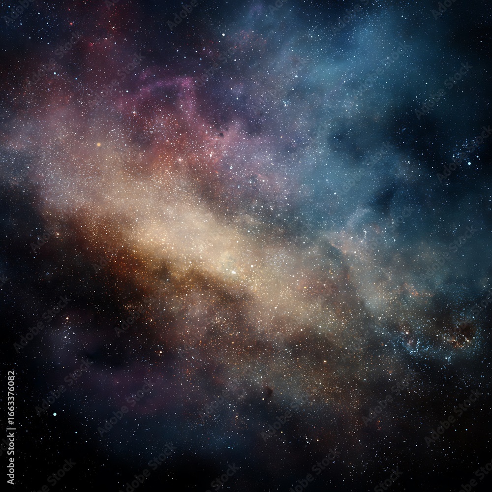 Wall mural a textured background featuring a pattern of stars and galaxies, creating a cosmic effect suitable f