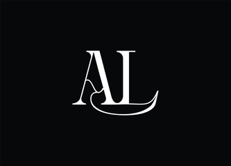 AL Abstract Letters Logo Monogram