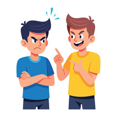 Conflict Illustration: A visually striking illustration depicts two individuals engaged in a heated exchange, showcasing the intensity and emotional depth of disagreement.