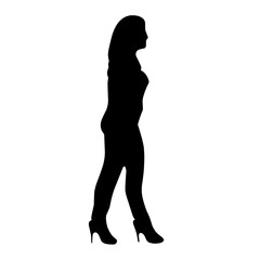 people standing silhouette vector